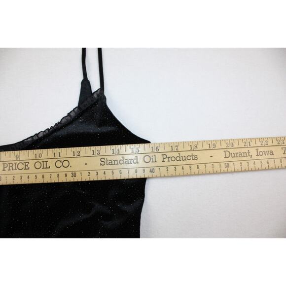 Velvet Midi Dress Size‎ 9/10 Black glitter Embellished low Back Whimsygoth Vamp - Picture 14 of 14